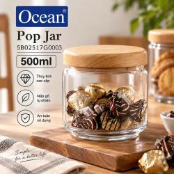 Hủ TT nắp gỗ Ocean Pop Jar 5B02517G0003 - 500ml TL
