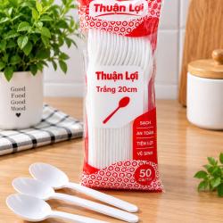 Muỗng Thuận Lợi Trắng 20cm (50c/túi)