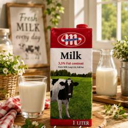 Sữa nguyên chất tiệt trùng Balan Mlekovita 1L