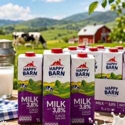 Sữa tươi nguyên chất Happy barn 3,8% 1L